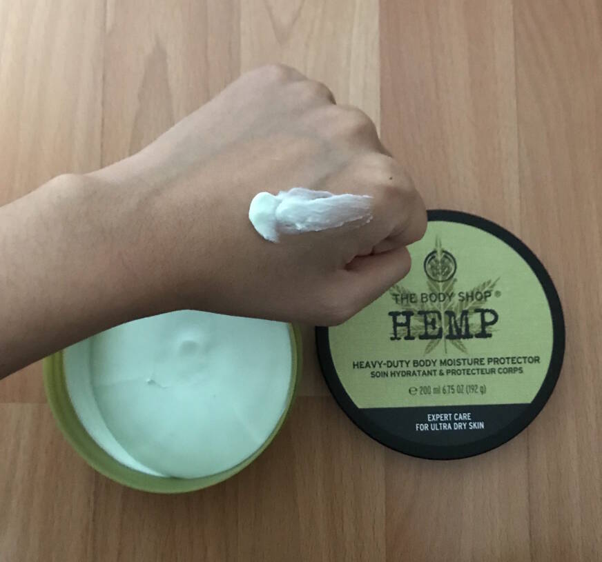test soin hydratant corps chanvre the body shop